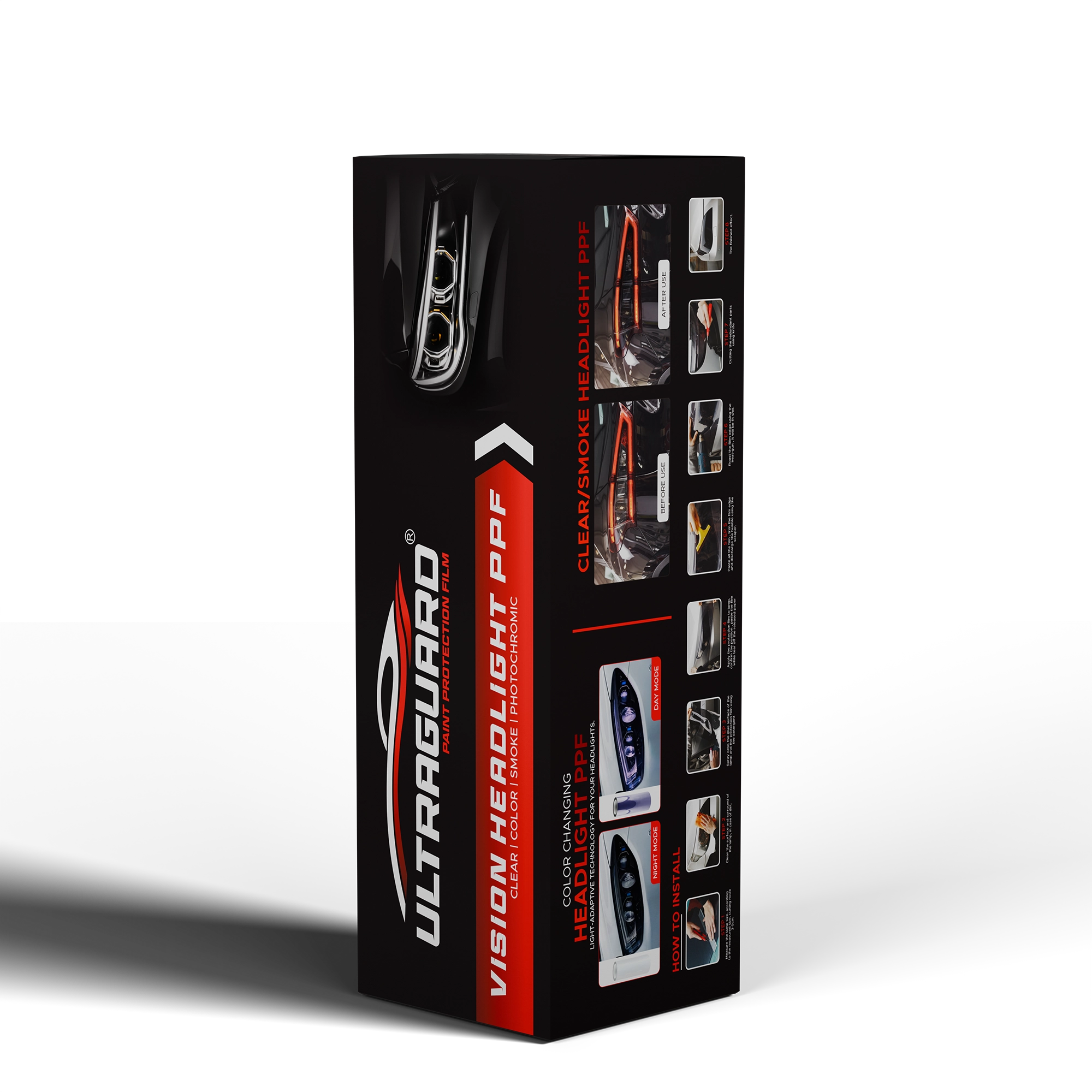 White to Purple Photochromic Headlight PPF