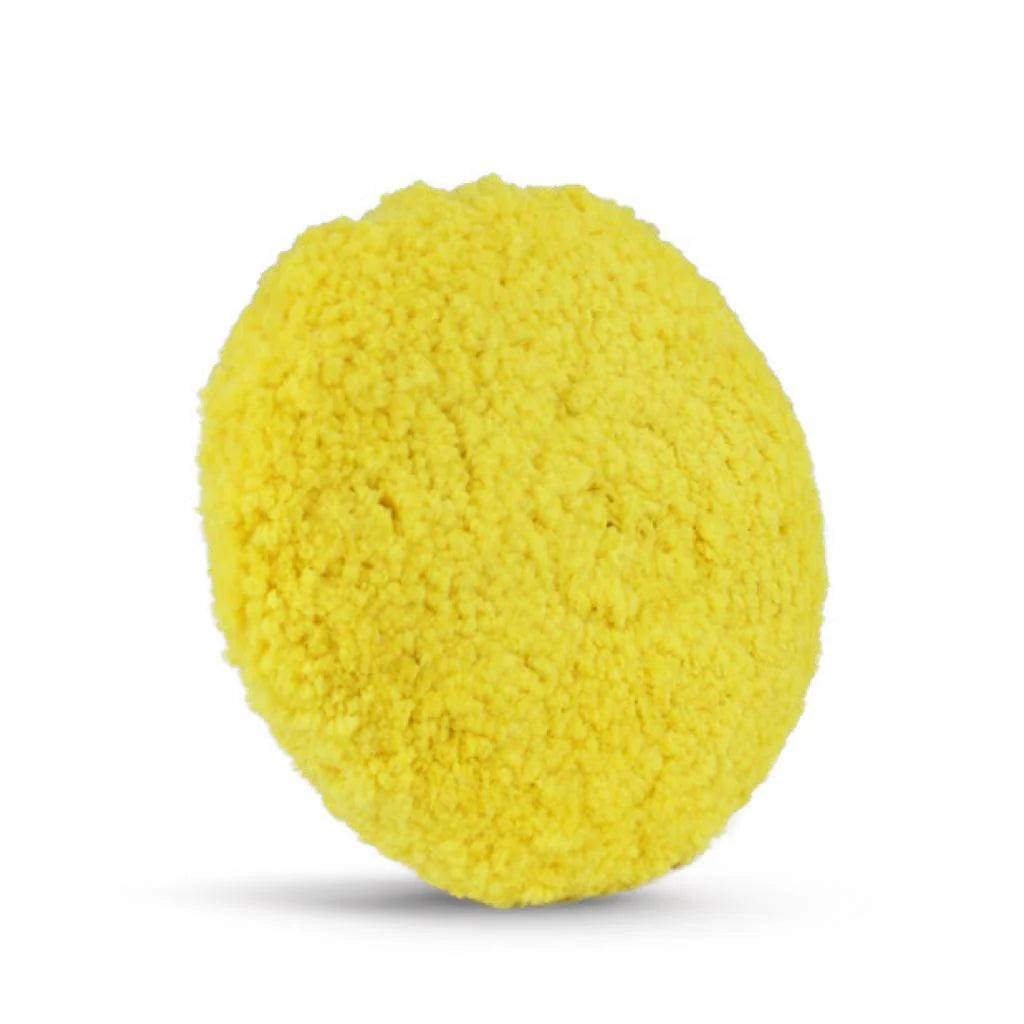 Lake Country Double Sided Yellow Wool Polishing Pad 8'' x 1.5''